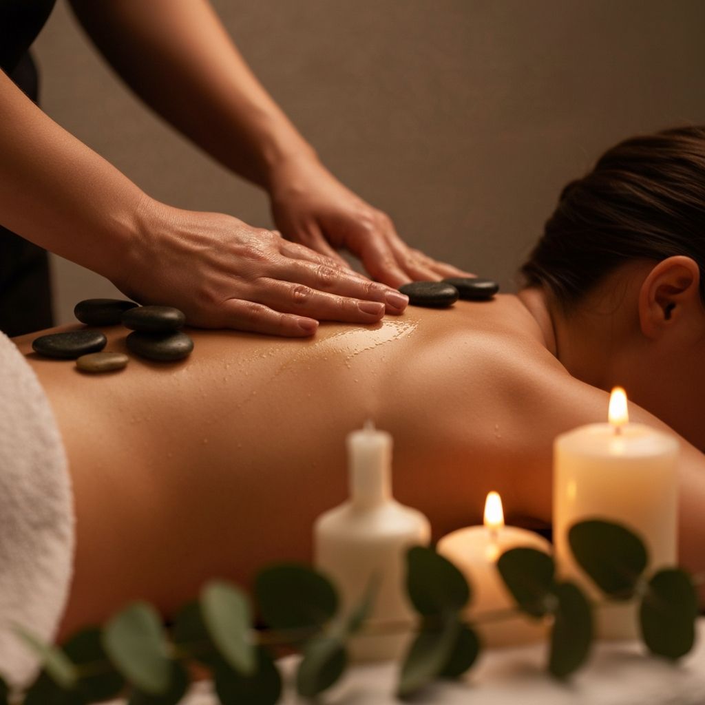 Masaje relajante con aceites esenciales